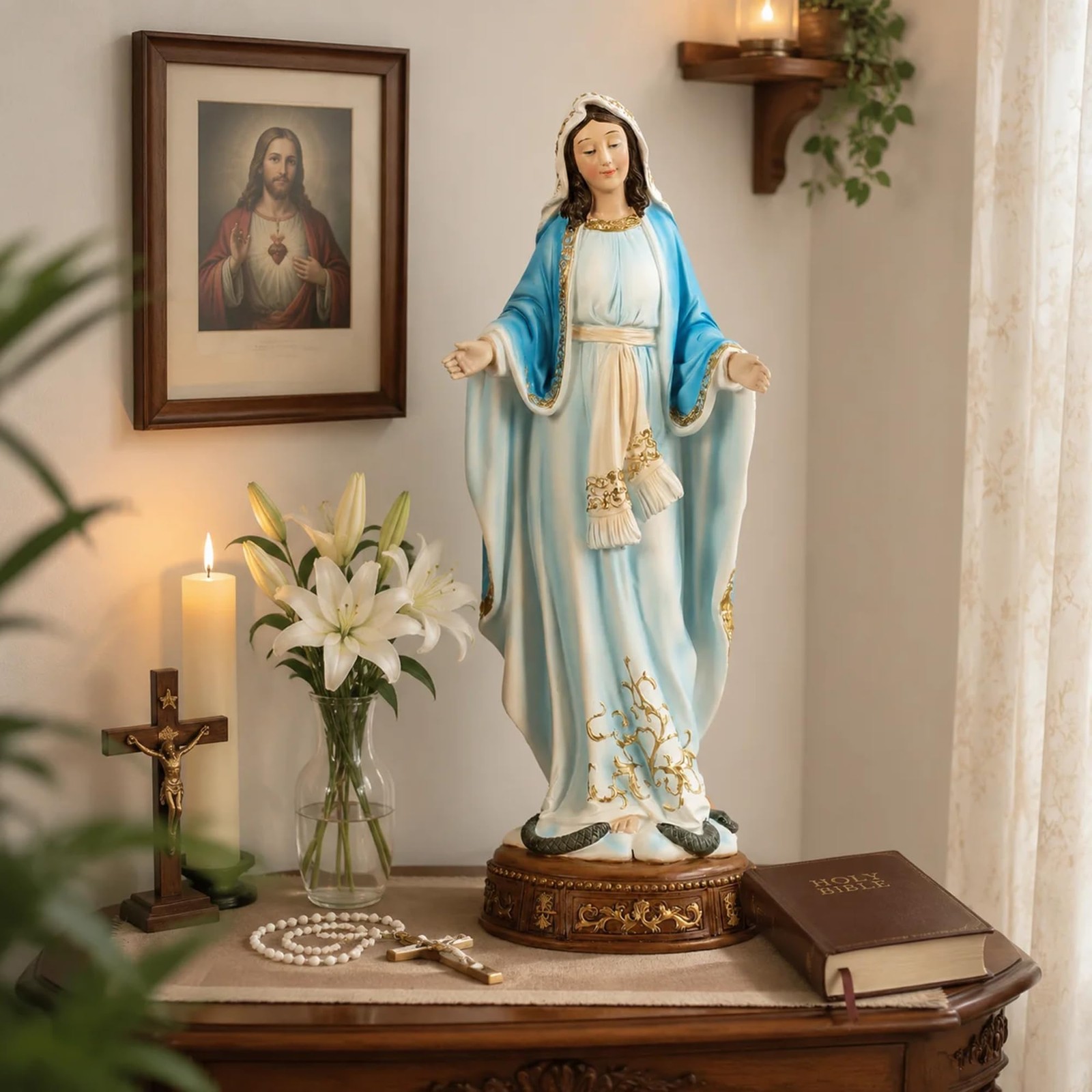 Ultym 12-Inch Virgin Mary Statue, Catholic Our Lady of Grace