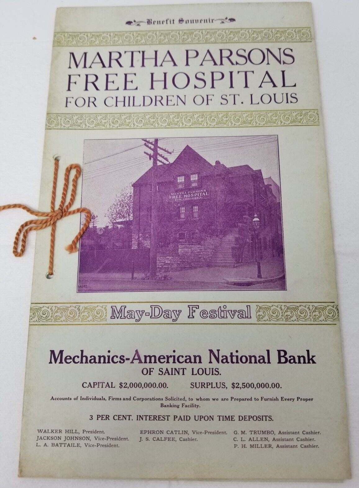 Martha Parsons Free Hospital for Children St. Louis 1906 Benefit Souvenir Photos