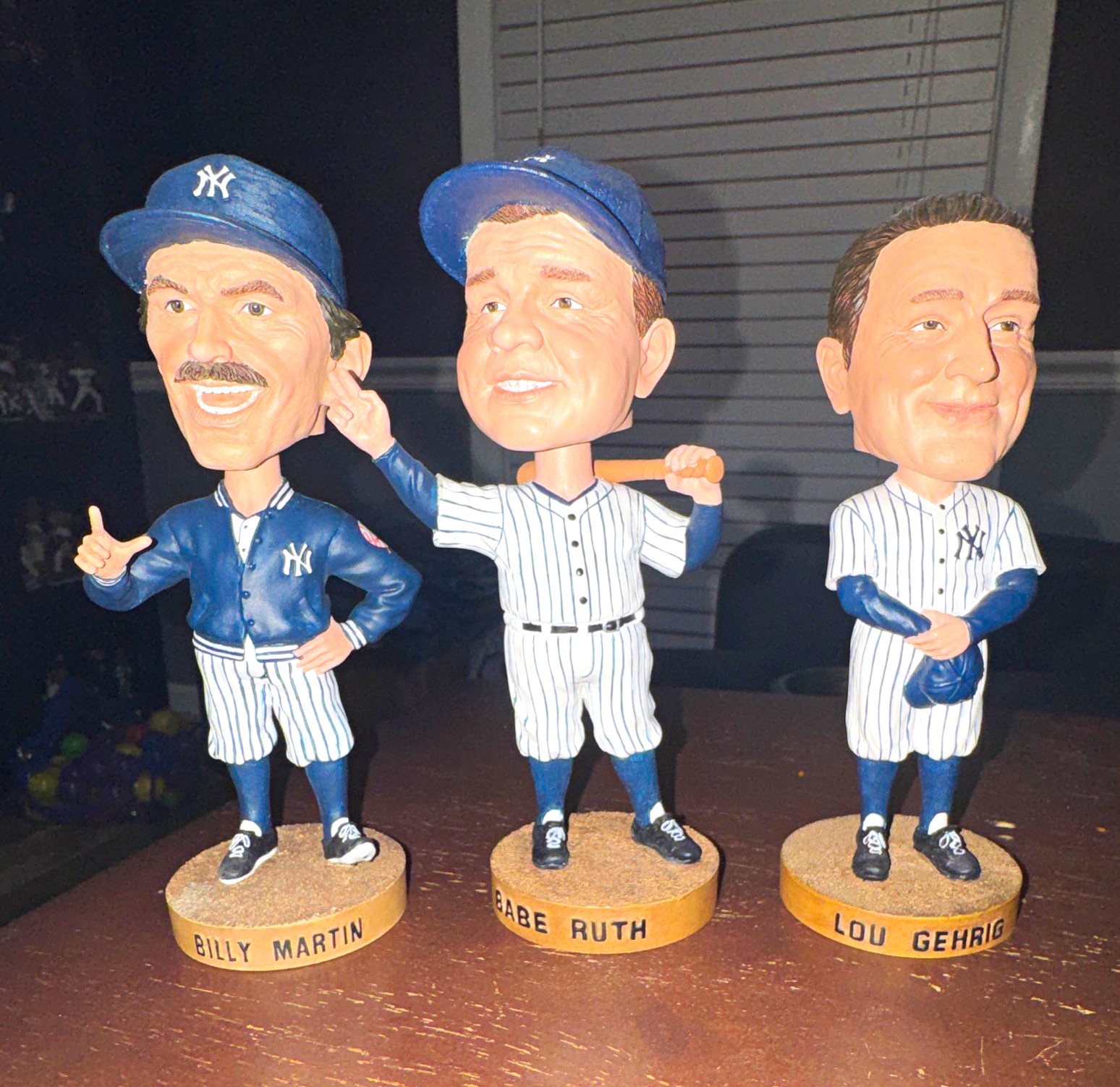 Westland Giftware Cooperstown Yankees Bobblehead Set LE 2002 Ruth Gehrig