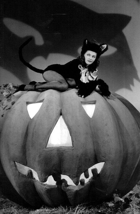 Vintage Yvonne Decarlo Halloween Photo Print Wall Decor Spooky Photo