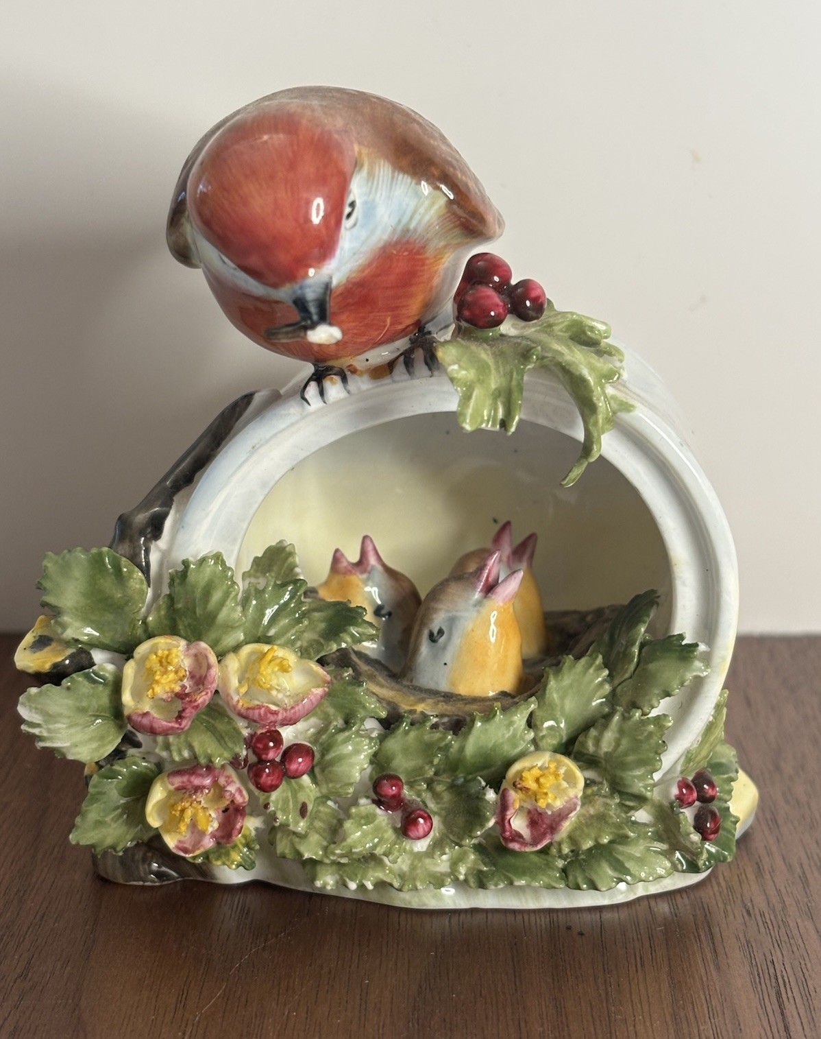 Old Royal Adderley Bone China Robin Young Figurine Vintage England Missing Worm