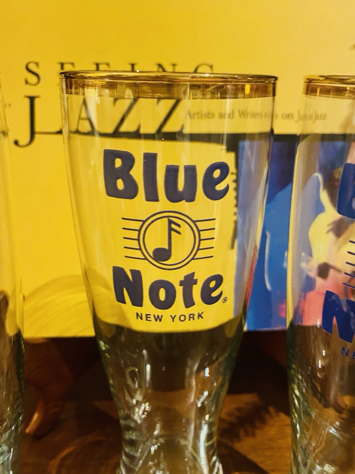 LOT OF 3: Vintage Blue Note NY JAZZ 16 Oz Glasses COOLEST GIFT 4 JAZZ LOVERS LOT OF 3: Vintage Blue Note NY JAZZ 16 Oz Glasses COOLEST GIFT 4 JAZZ LOVERS