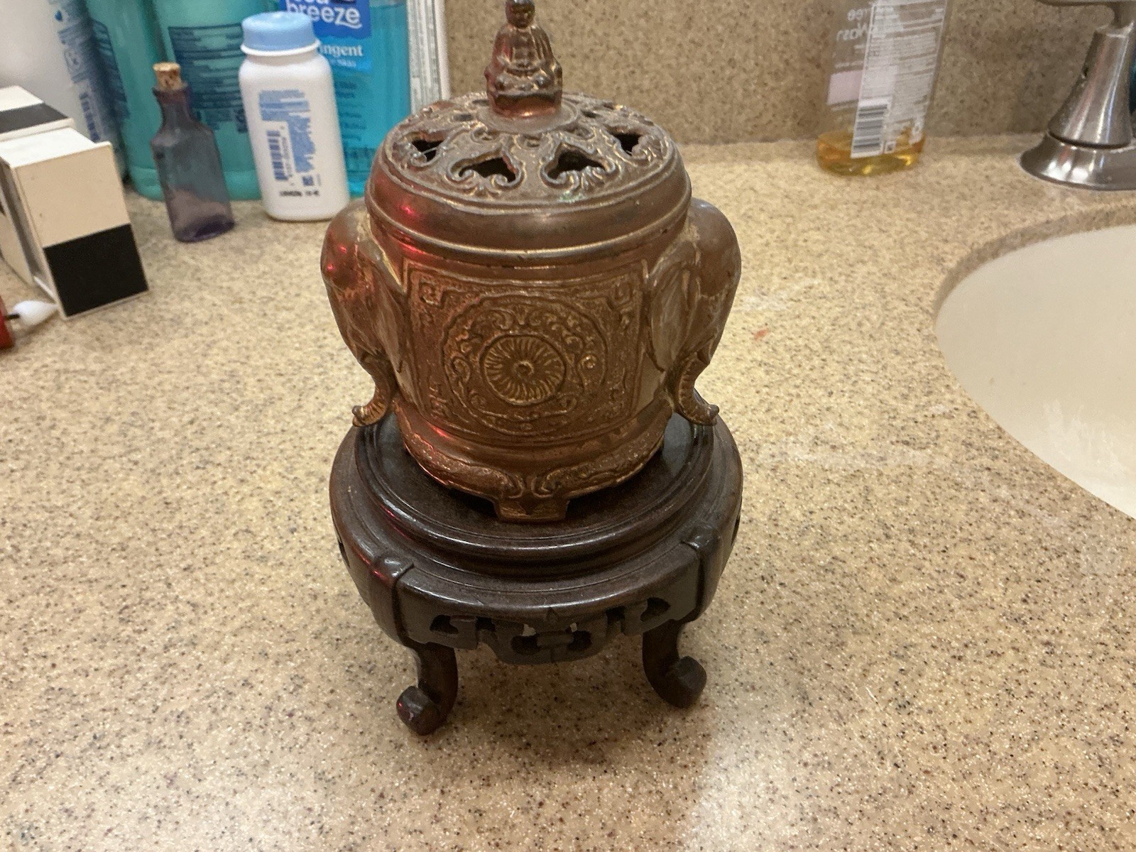 Antique 1927 Louis Varonson (Ronson) Art Deco Elephant Incense Burner Complete Antique 1927 Louis Varonson (Ronson) Art Deco Elephant Incense Burner Complete