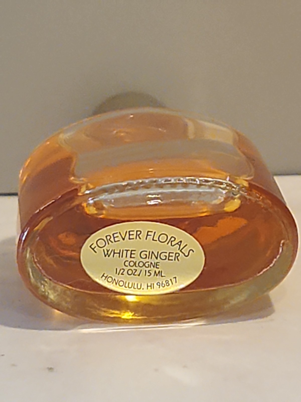 Vintage~Forever Florals~WHITE GINGER~Cologne~Honolulu Hawaii~1/2 Fl Oz~Splash