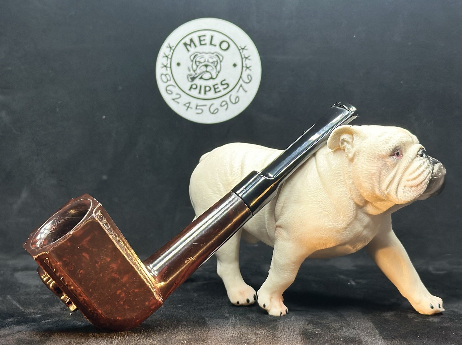 Antique 1860’s George Washington Gutta-Percha Tobacco Pipe UNSMOKED