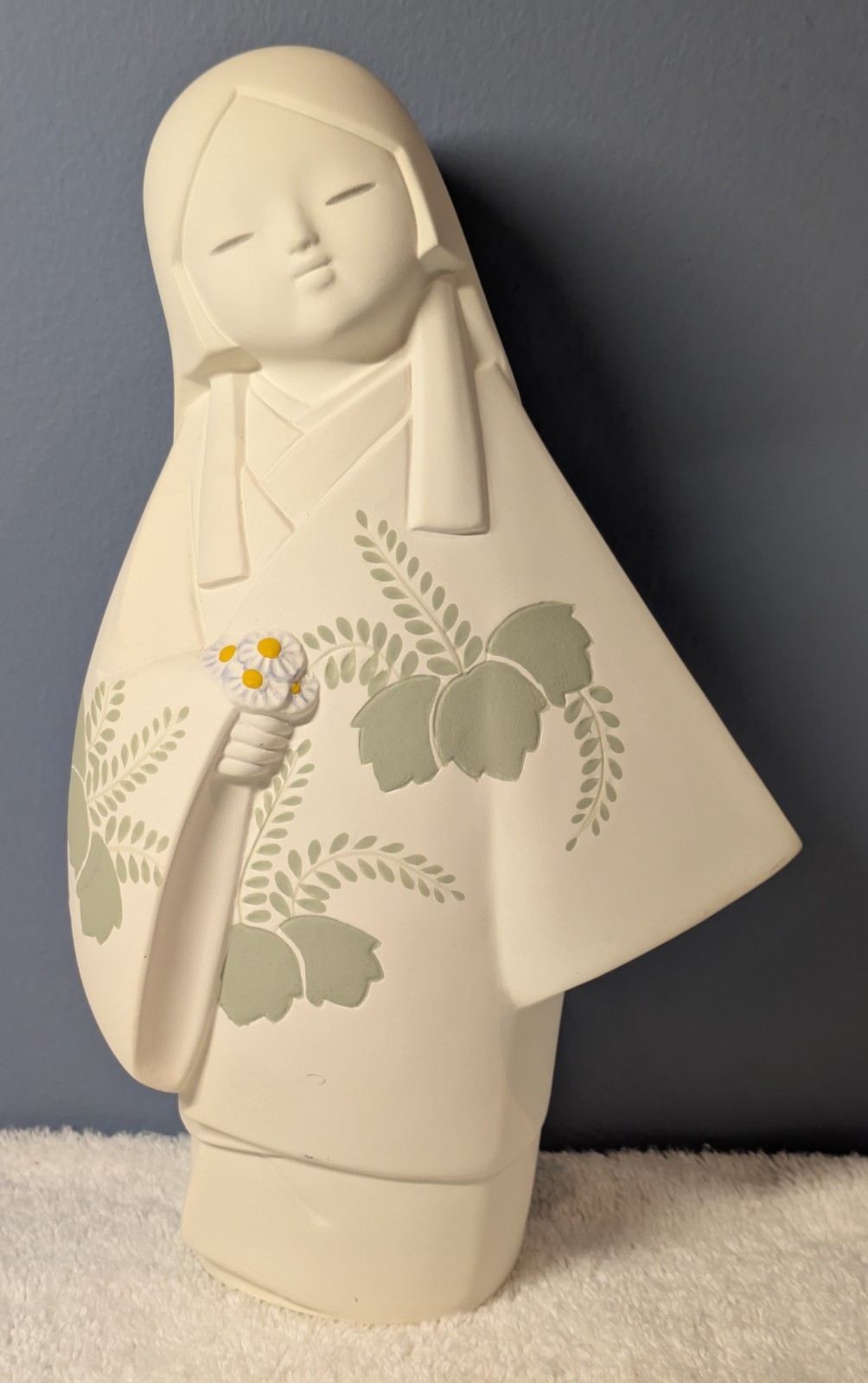 Vintage Japanese Hakata Doll Nogiku Signed By Artist Fumio Matsuo Sticker