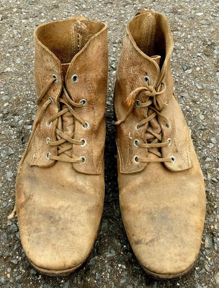 Former Japanese army original NCO soldiers Leather boots WWⅡ military IJA IJN