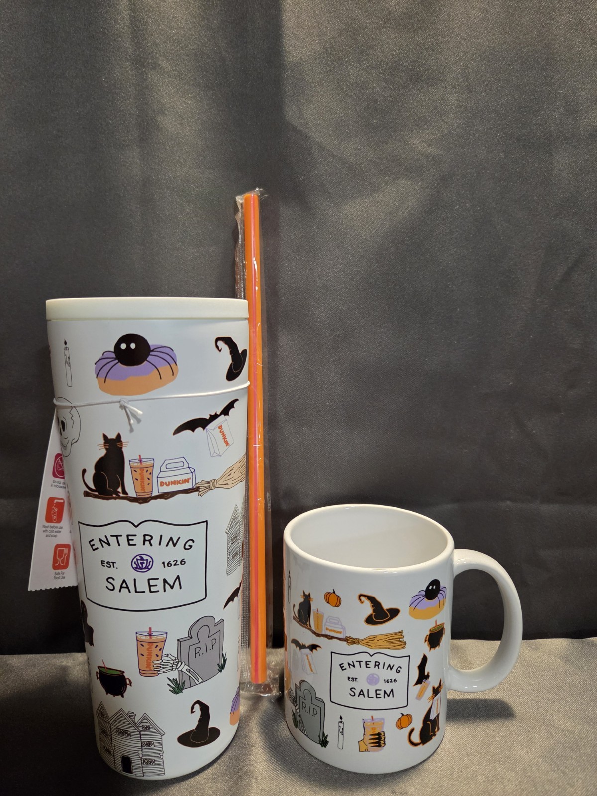 Salem Runs On Dunkin' Halloween Tumbler and Mug bundle Salem Runs On Dunkin' Halloween Tumbler and Mug bundle