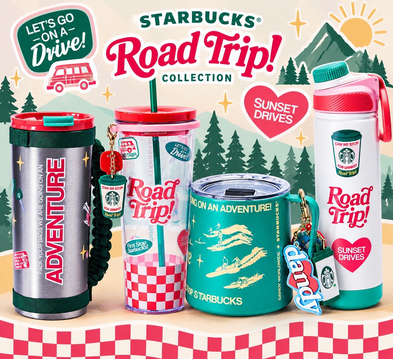 4 Pc Set Starbucks x Dandy Worldwide Limited Edition Tumbler 24oz Set New