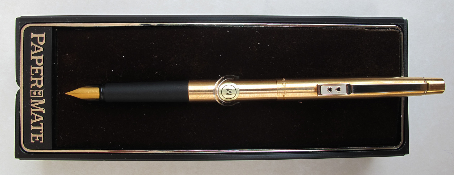 Papermate  Mark VI Gold Plated Fountain Pen M Pt New In Box Made In West Germany