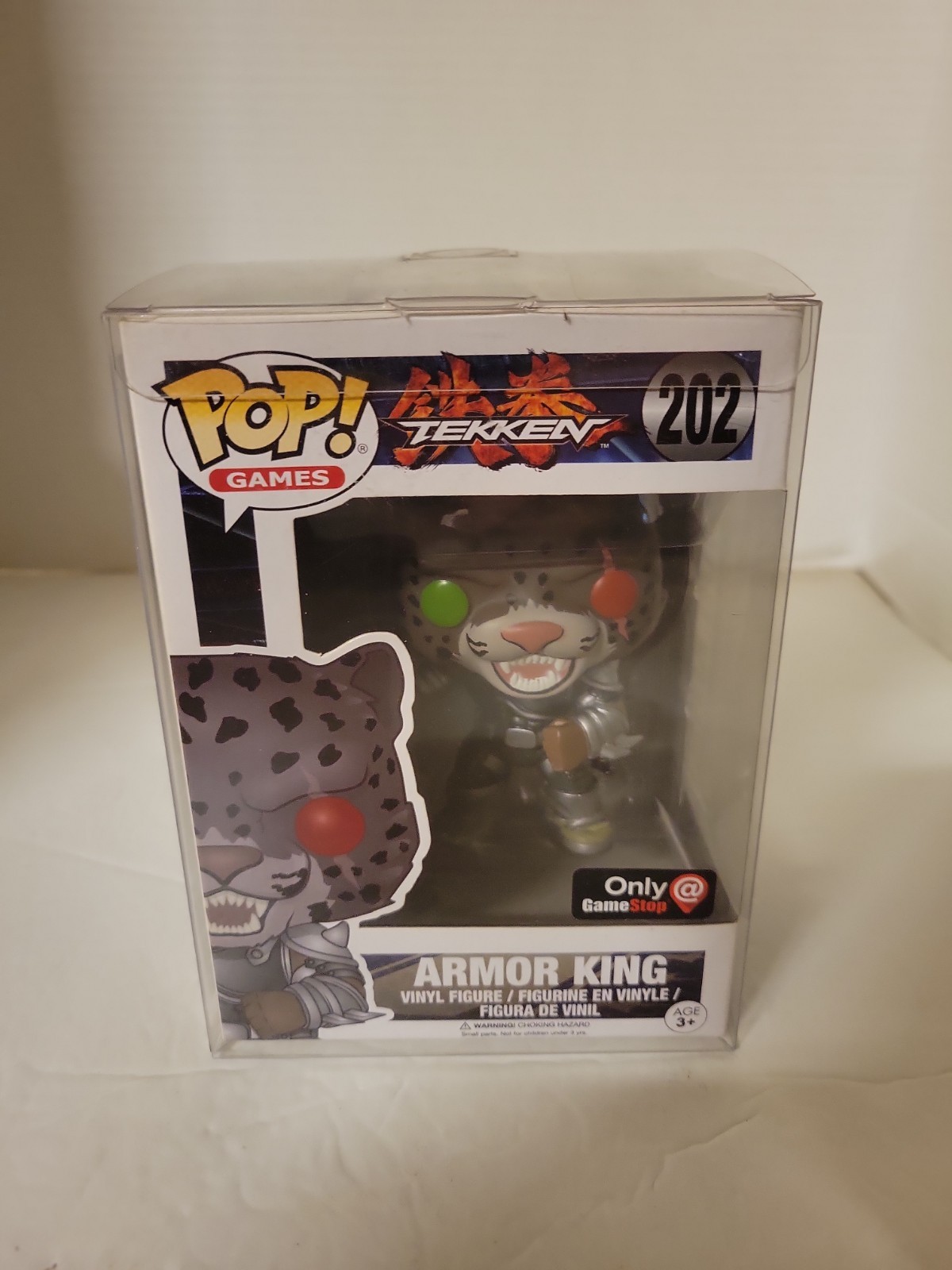 Funko Tekken Gray Armor King GameStop Exclusive Pop Vinyl Figure #202 W/ Case Funko Tekken Gray Armor King GameStop Exclusive Pop Vinyl Figure #202 W/ Case