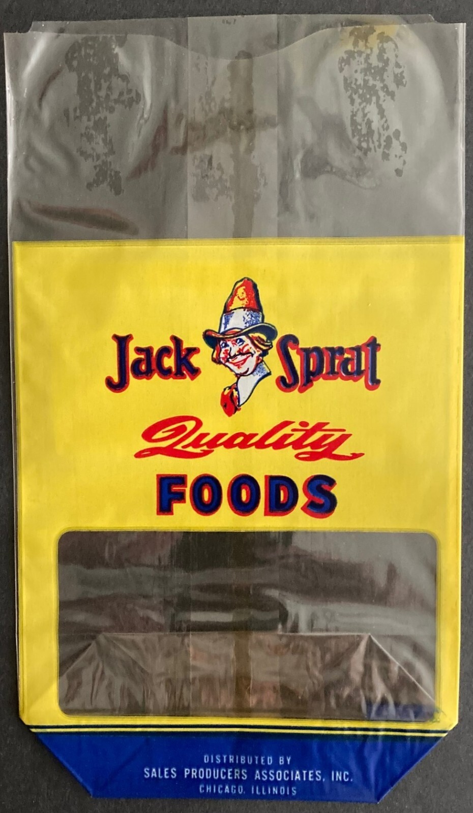 c-1930s Lot of Four (4) Jack Sprat Quality Food Bags- Chicago, Illinois  