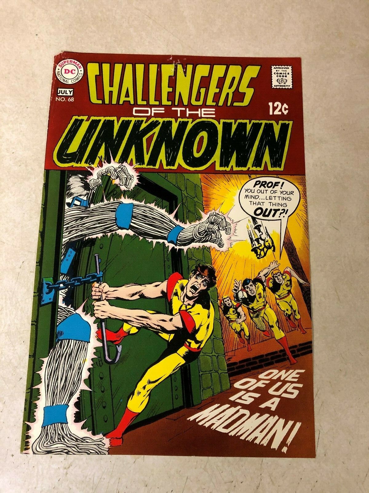 Challengers of the Unknown #68 comic ART cover proof 1969 NEAL ADAMS MADMAN