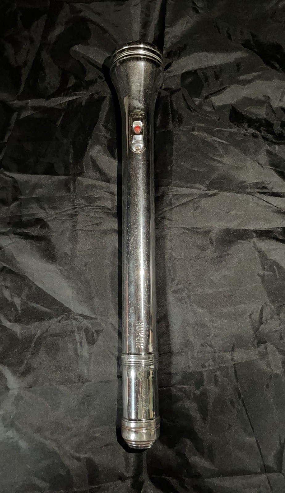 Vintage Kwik-Lite Silver Metal Flashlight 18”