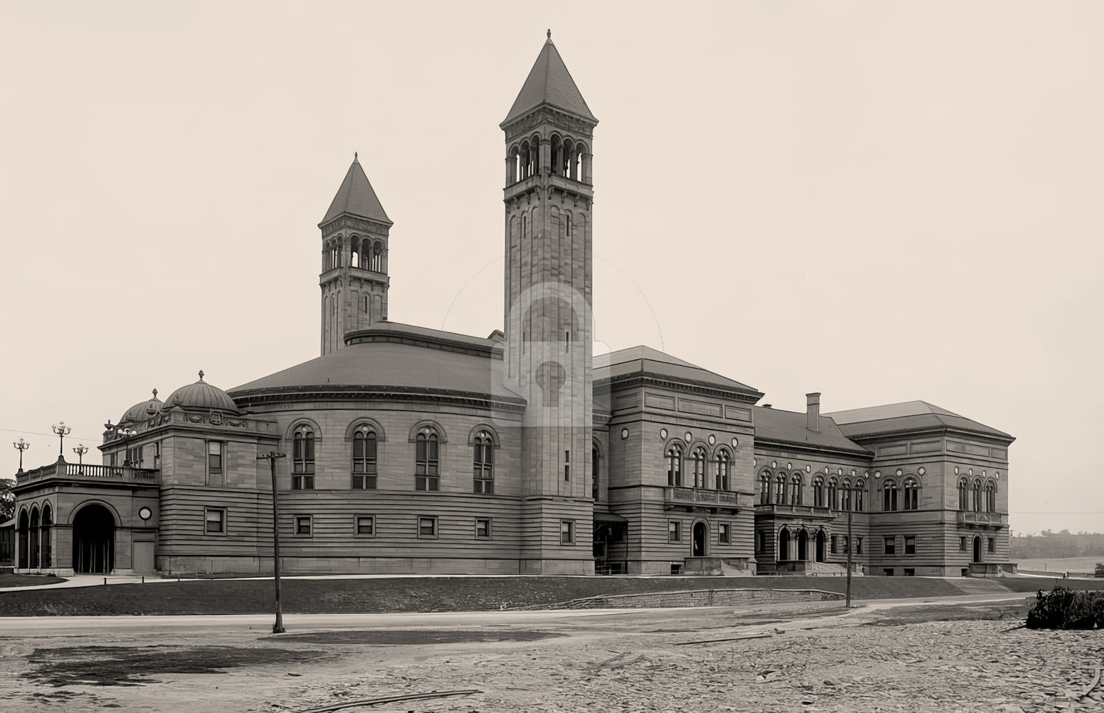 Carnegie Library Pittsburgh PA Pennsylvania c1901 RPPC Photo Postcard COPY