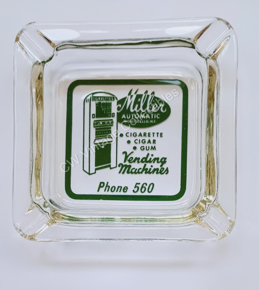 ca. 1950's Miller Vending Machines Ashtray Monticello New York NY