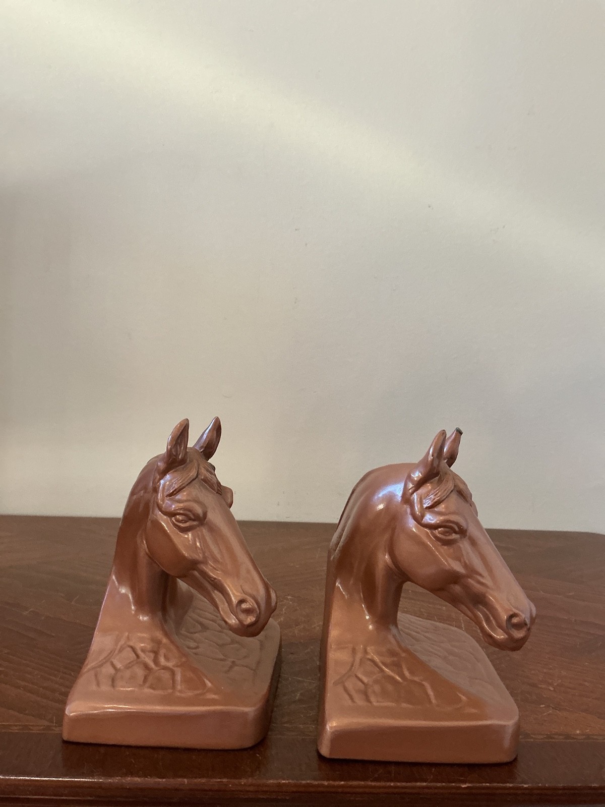 vintage Philadelphia Manufacturing Co. (PMC) Model 88 horse head bookends bronze