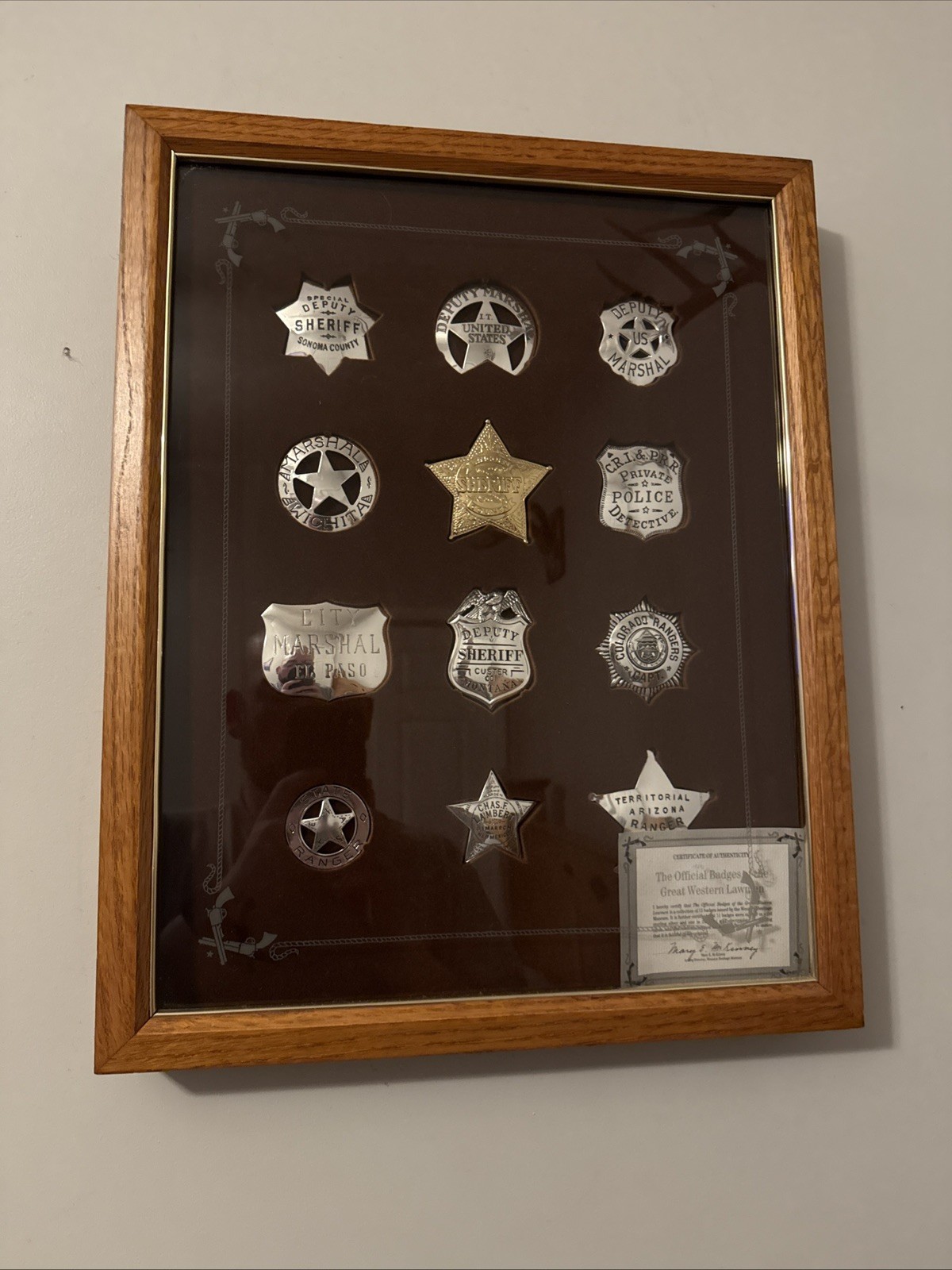 Franklin Mint/ The Official Badges Of The Great Western Lawmen *Sterling Silver