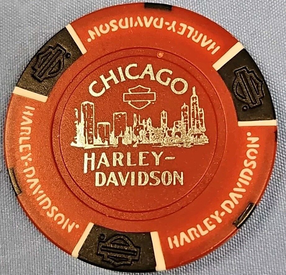 CHICAGO HARLEY DAVIDSON OF CHICAGO, ILLINOIS DEALERSHIP POKER CHIP NEW