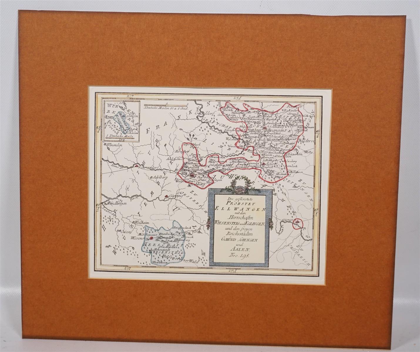 Rare Antique Card Probstey Ellwangen Aalen Schwäbisch Gmünd Giengen