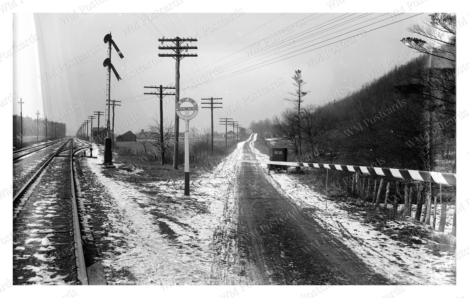 Syracuse NY 1919 Jamesville Plank Road Crossing Standard Postcard