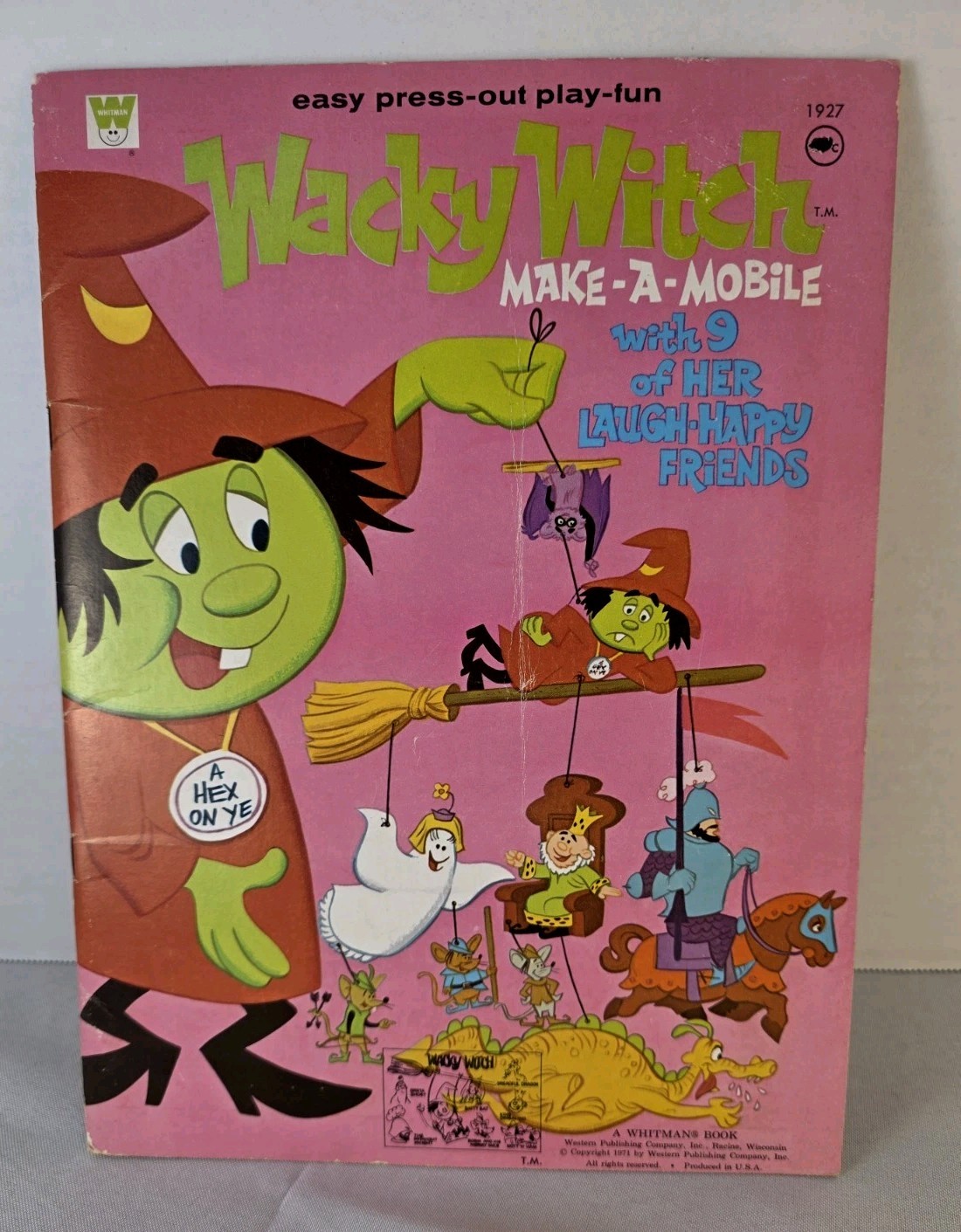 Vintage Wacky Witch Make-a-Mobile Activity Book 1971 Whitman USA  Collectible