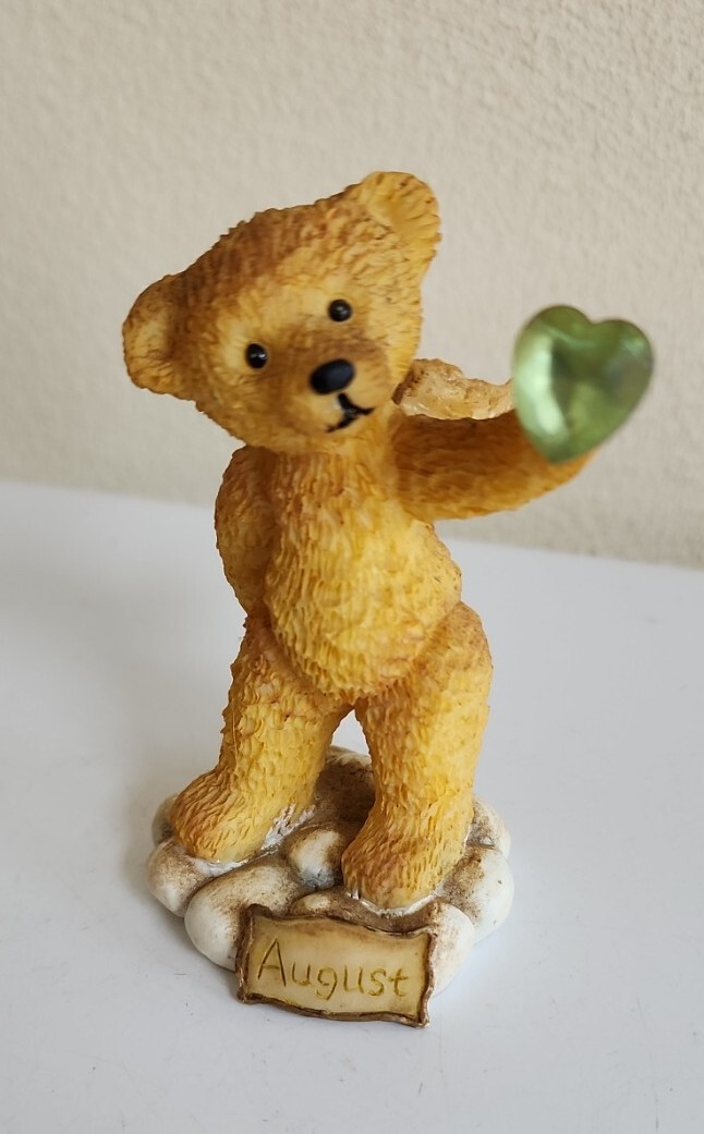 August Birthday Angel Teddy Bear Figurine 3.75\