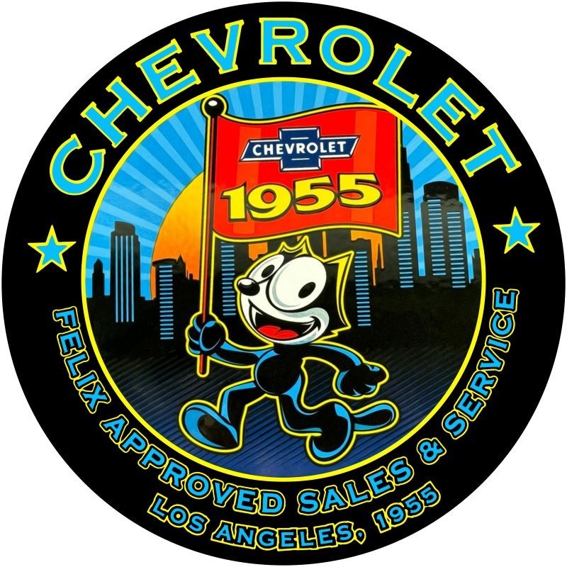 1955 Style Chevrolet Los Angeles Felix the Cat NEW METAL SIGN: 12\
