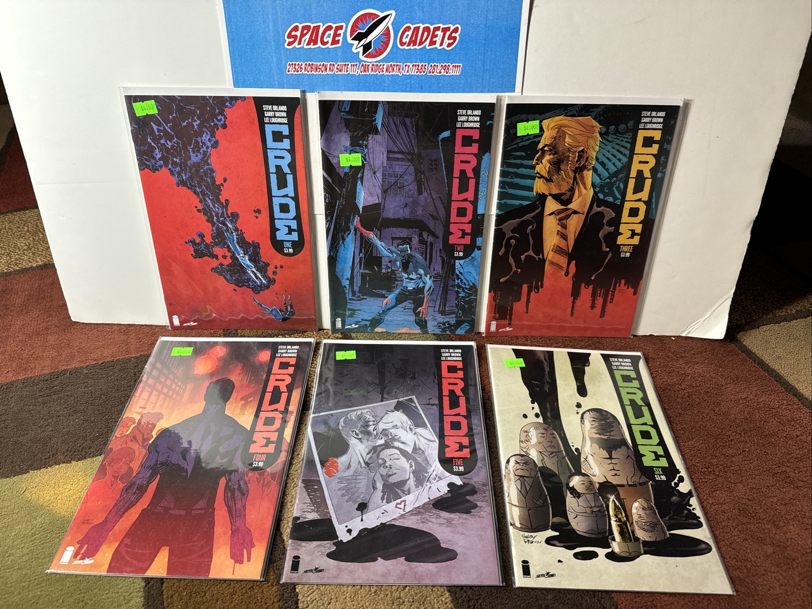 Crude 1-6 Orlando Brown Run Lot Image Skybound Comics