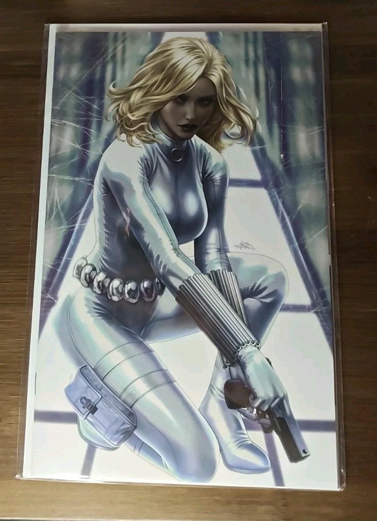 White Widow #1 Ariel Diaz Virgin Variant Cover (B) 2023 NM+ White Widow #1 Ariel Diaz Virgin Variant Cover (B) 2023 NM+