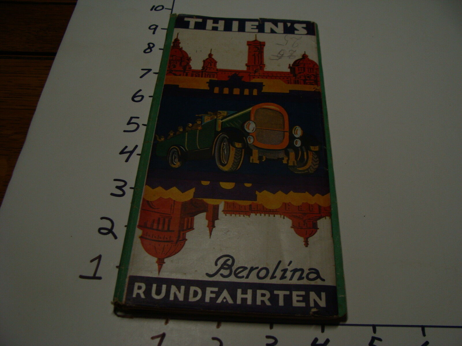 Vintage Tourist paper: THIEN\'S Berolina Rundfahrten,  1920\'s BERLIN Brochure Map