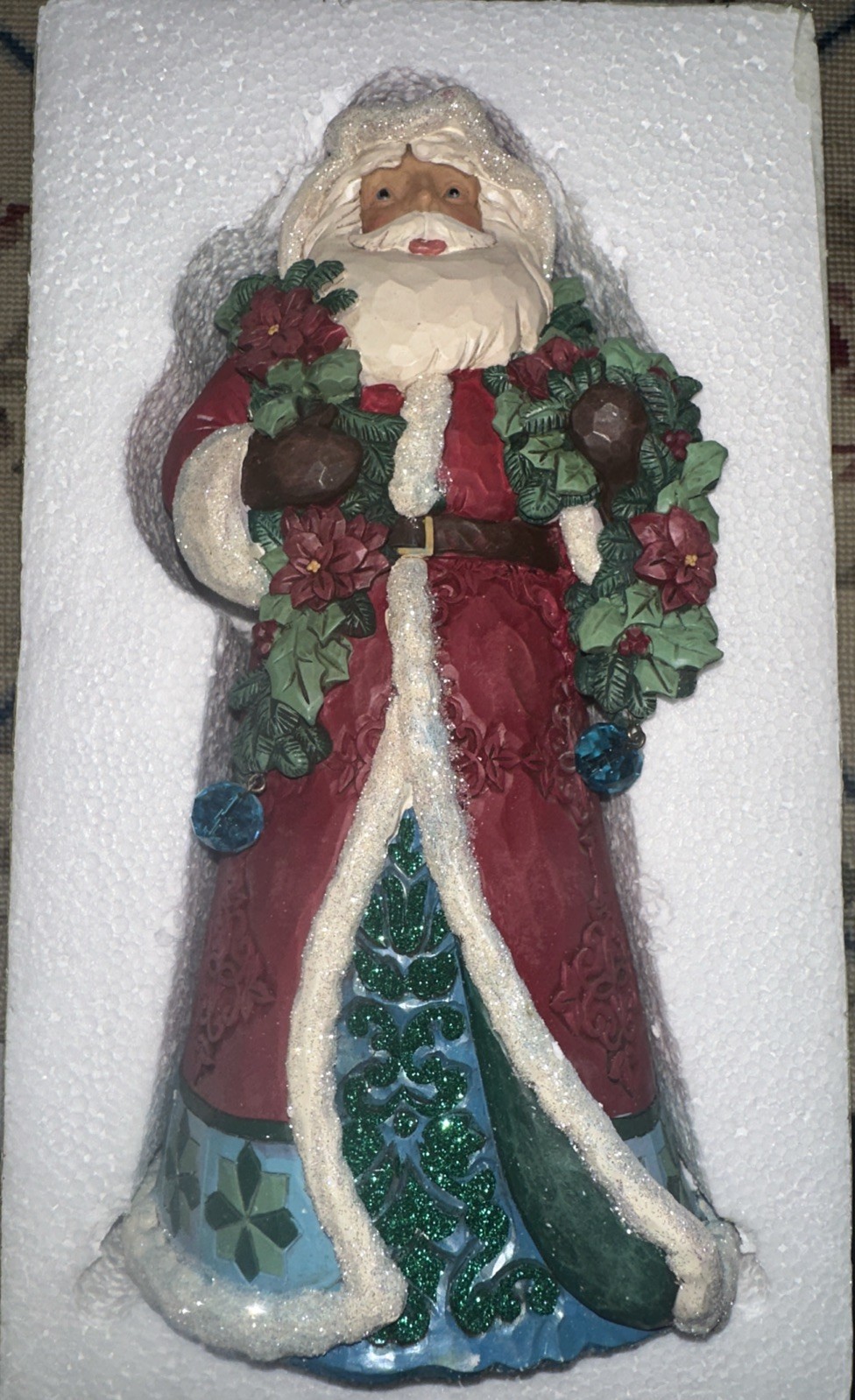 Jim Shores hardwood Creek figurine wrapped In Good Tidings 6001420 New