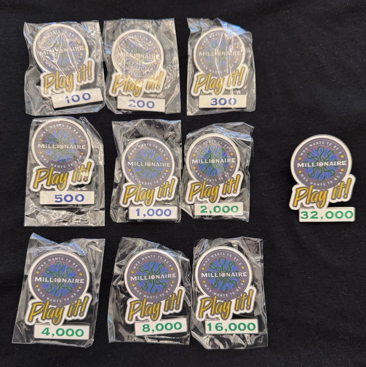 Disney Parks- Who Wants to Be a Millionaire Play It 10 Pin Set