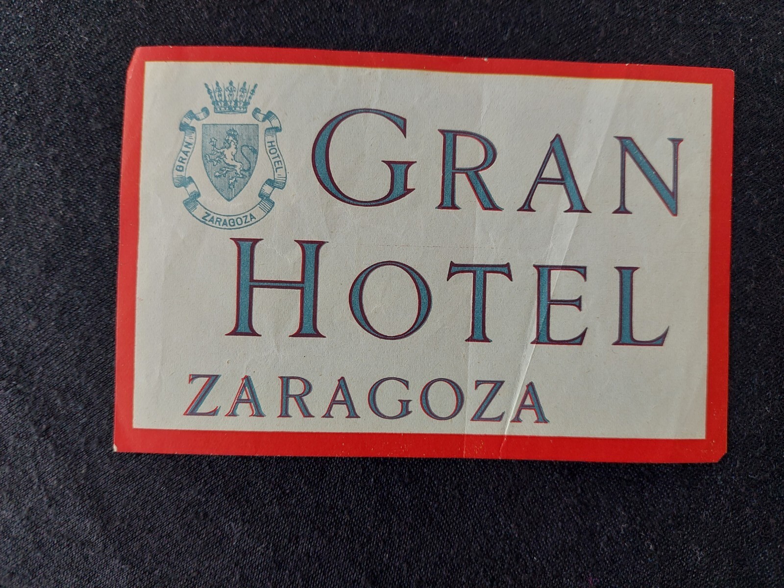 Suitcase Sticker Zaragoza Grand Hotel Old