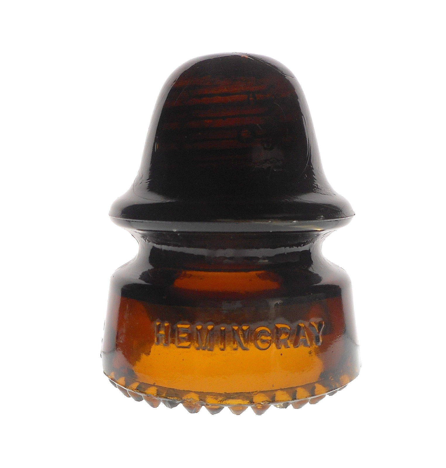Nice Root Beer Amber CD 162 Hemingray Signal Style Glass Insulator (R)