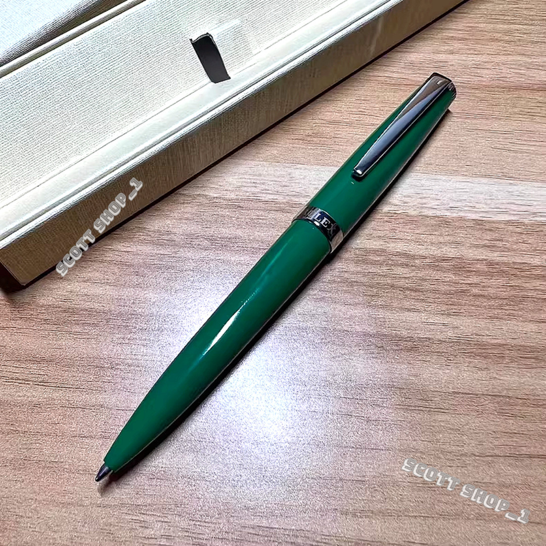NEW Rolex Emerald Green Submariner Twist Ballpoint Pen, Refillable, Luxe Ad Gift