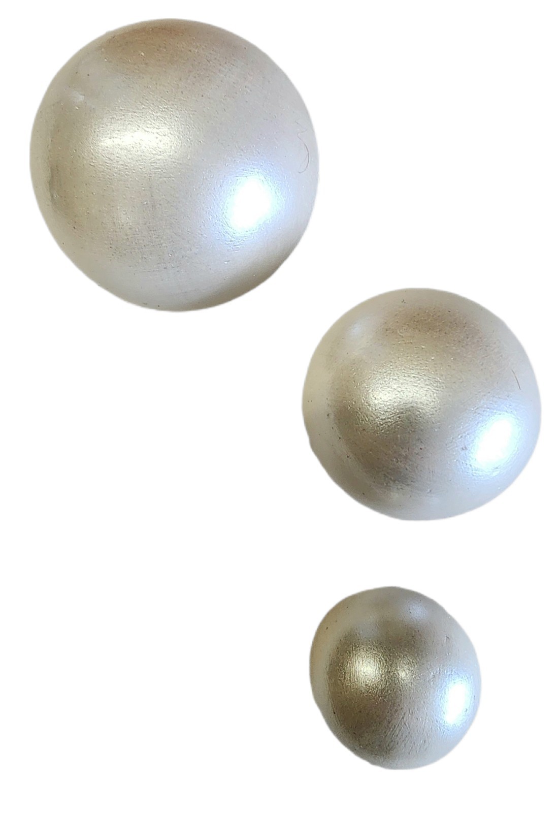 1 Set Of 3 Chalkware Bubbles ONLY - Round Or Heart Your Choice Of Color