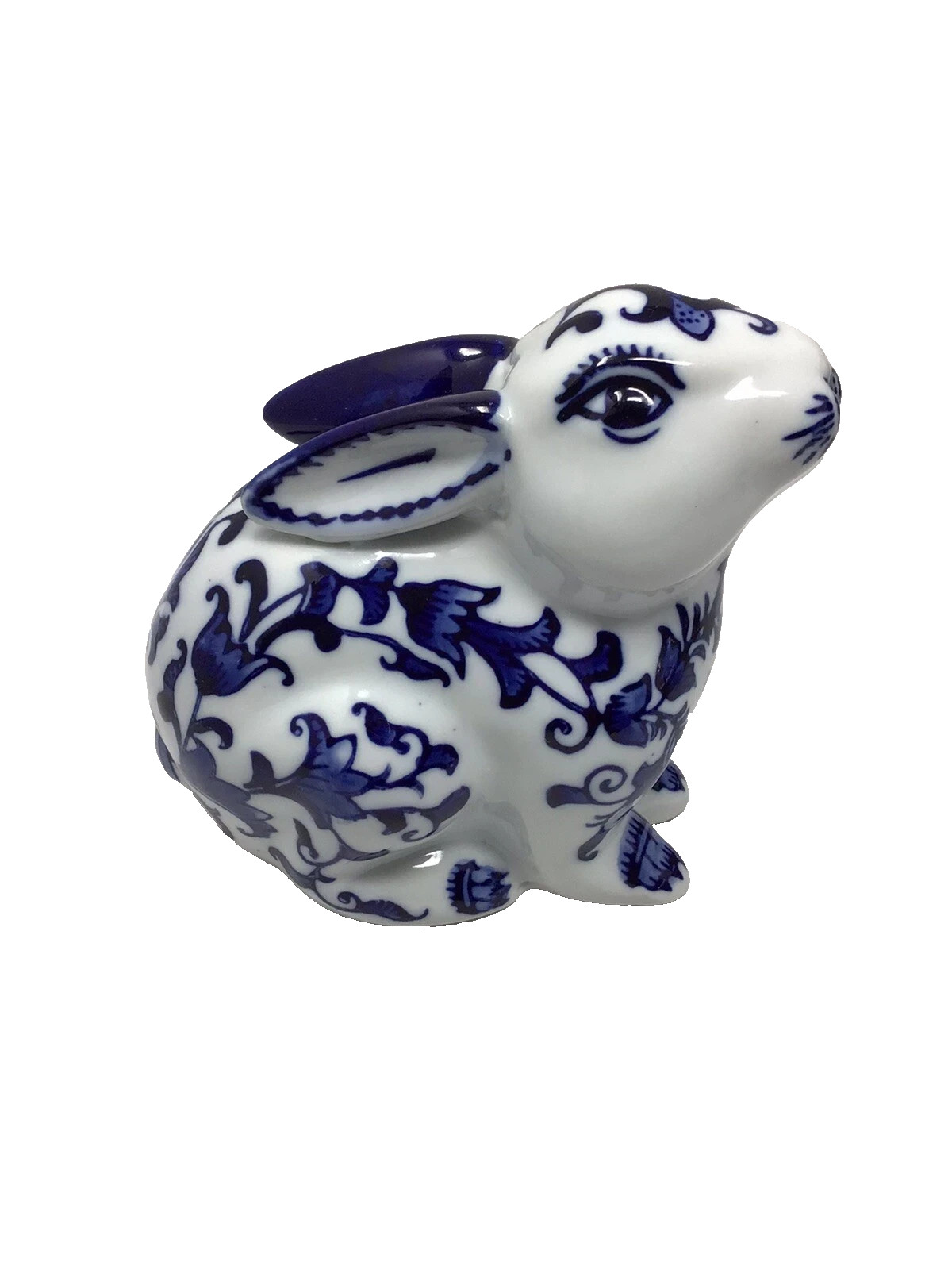 Floral Blue and White porcelain Bunny 6 Floral Blue and White porcelain Bunny 6