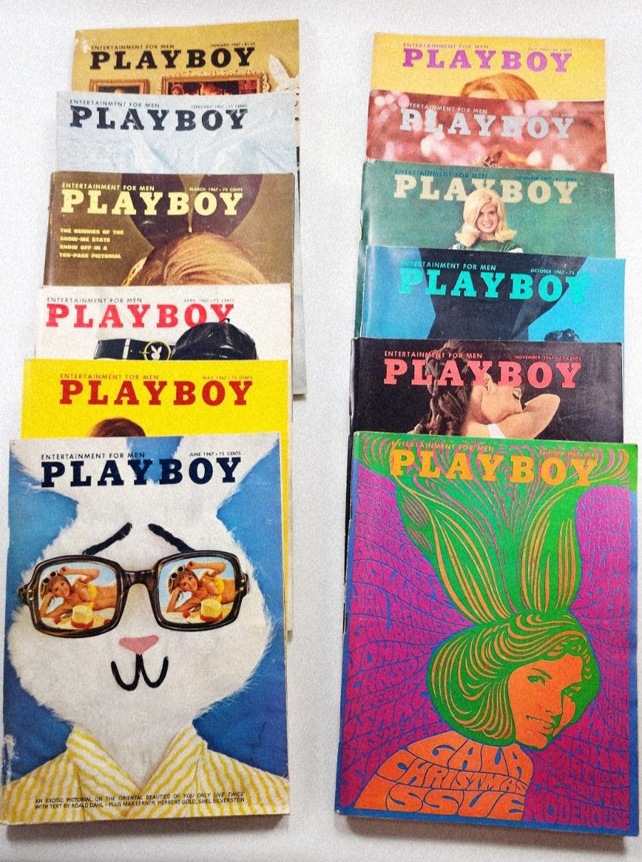 Playboy Magazine Vintage Collection 1967 All 12 issues