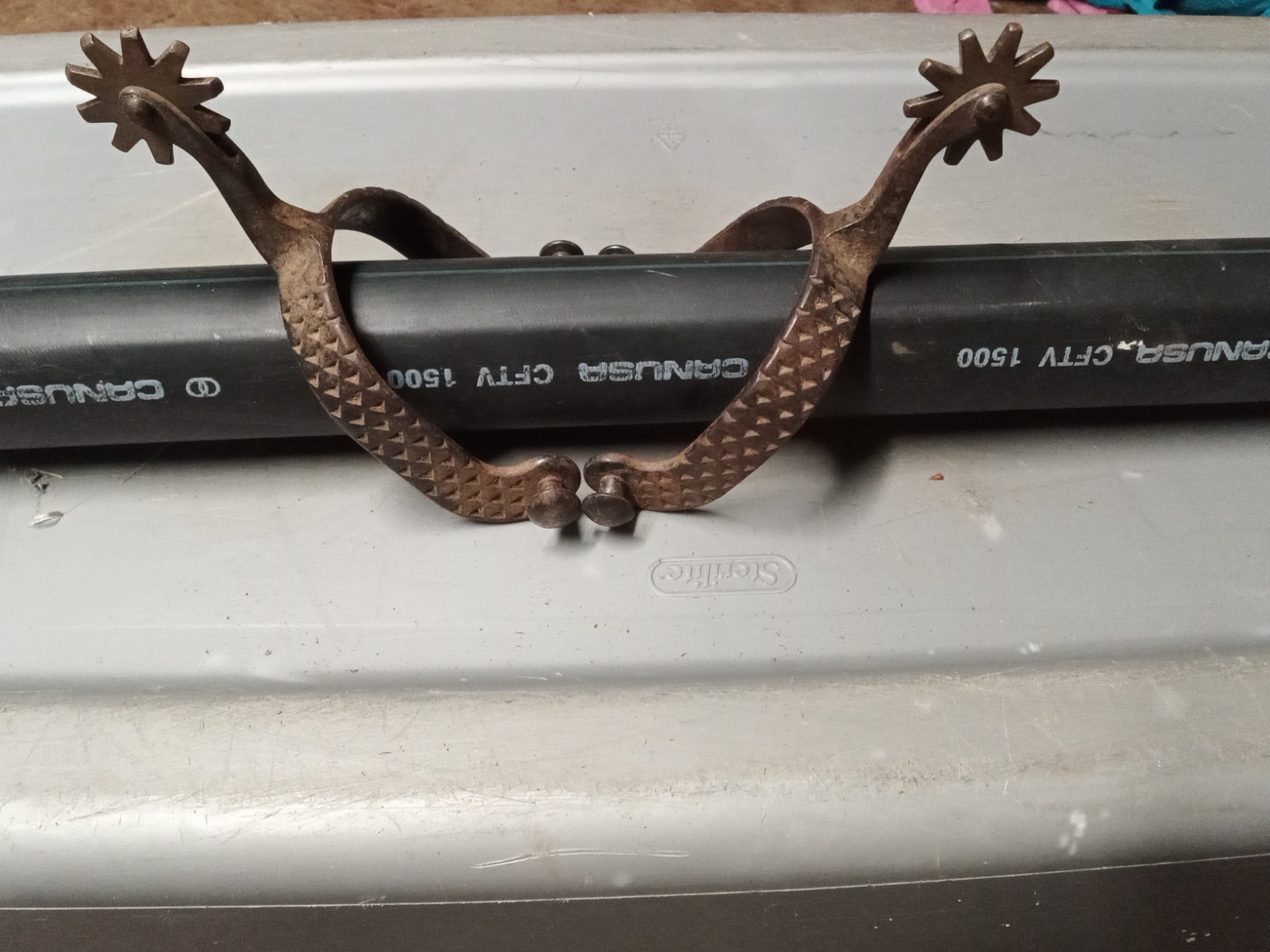 Vintage Western Handmade Cowboy Rasp Horse Riding Spurs .