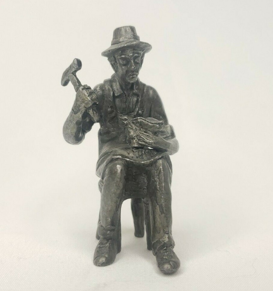 Vintage UCGC Pewter Miniature Figure Blacksmith Vintage UCGC Pewter Miniature Figure Blacksmith