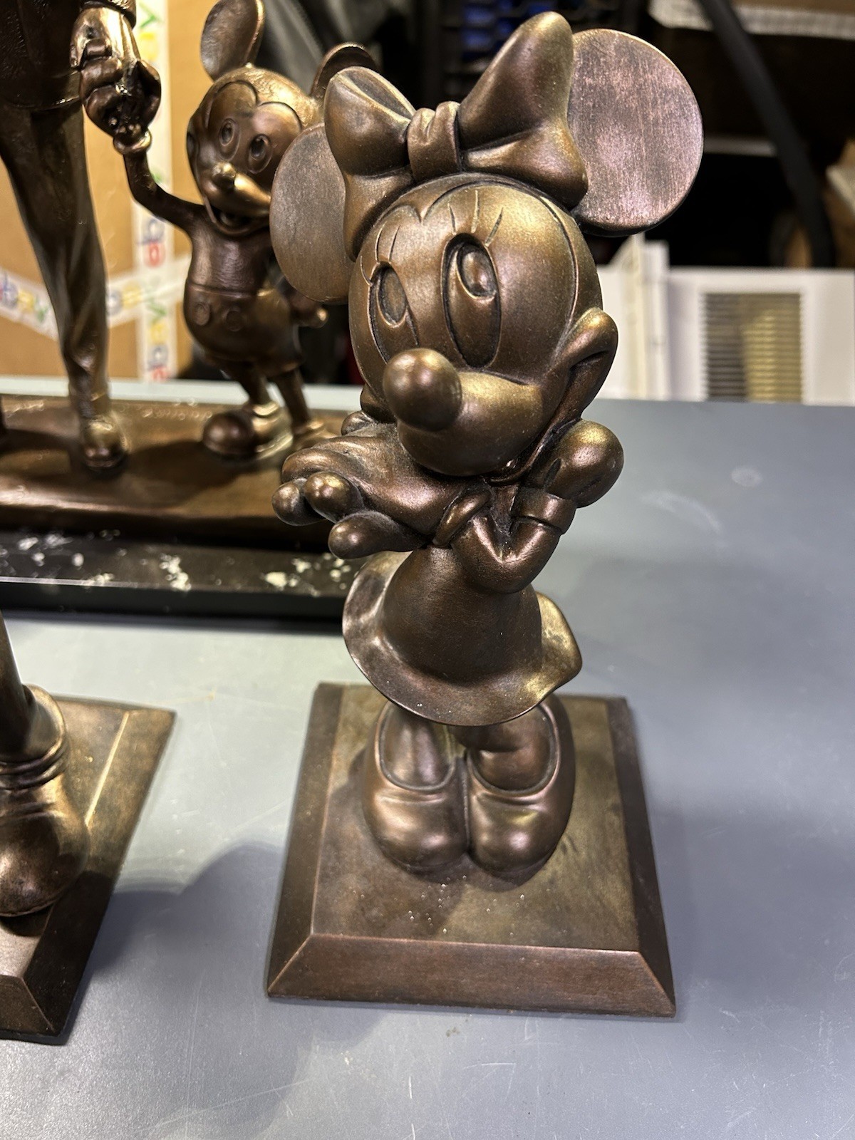 ￼ Vintage Walt Disney Cold Cast Cast Bronze Statues Figurines Hole Lot