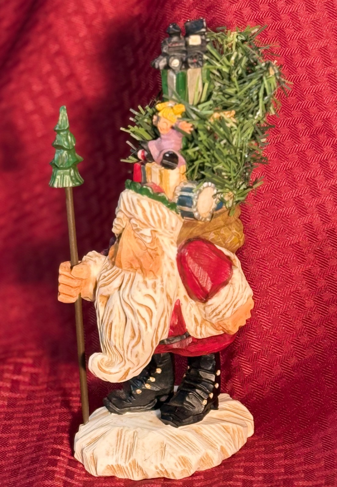 David Frykman Santa with Christmas Tree and Gifts Toys Signed