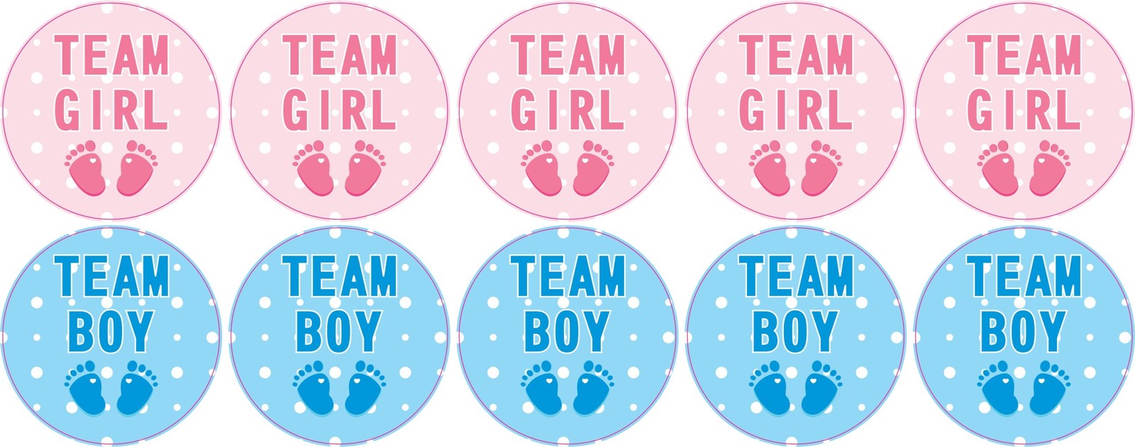 StickerTalk Gender Reveal Team Girl Boy Vinyl Stickers 2\