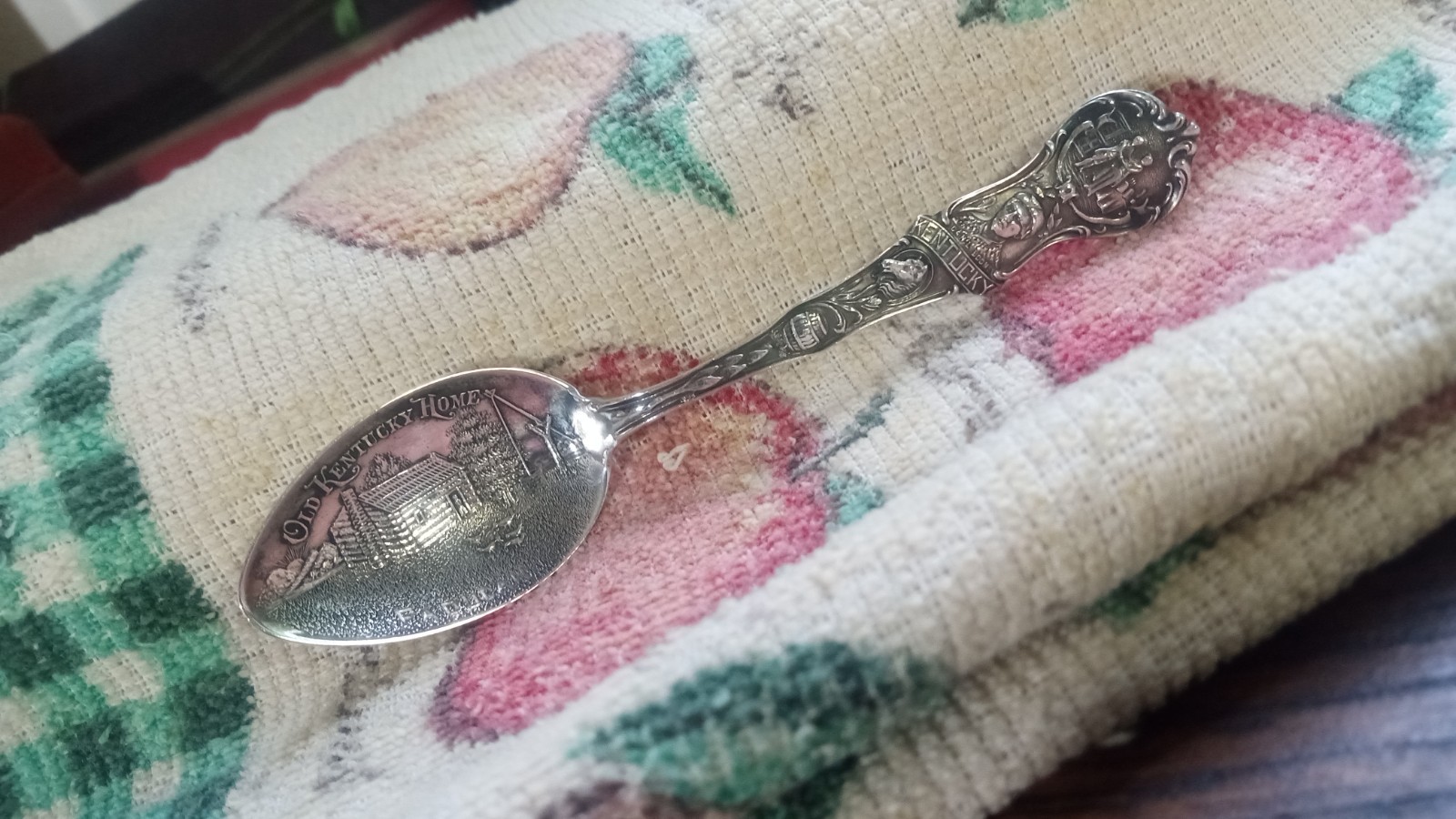 MECHANICS STERLING SILVER SOUVINER SPOON OLD KENTUCKY HOME DANIEL BOONE NATIVE 