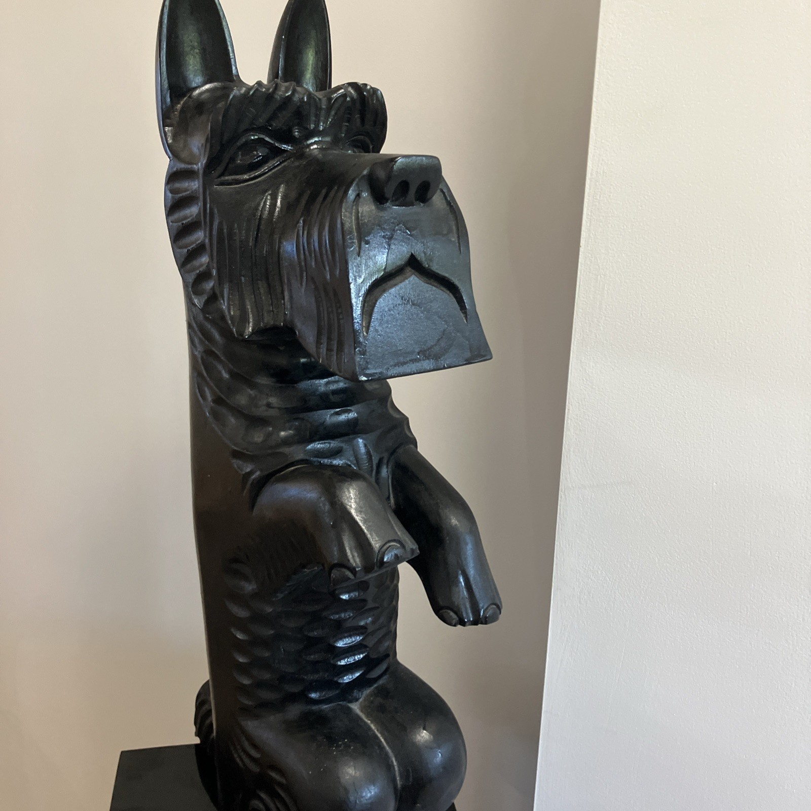 RARE ARTHUR COURT  1980 25” Tall Wooden Scottish Terrier Dog Figure From Estate