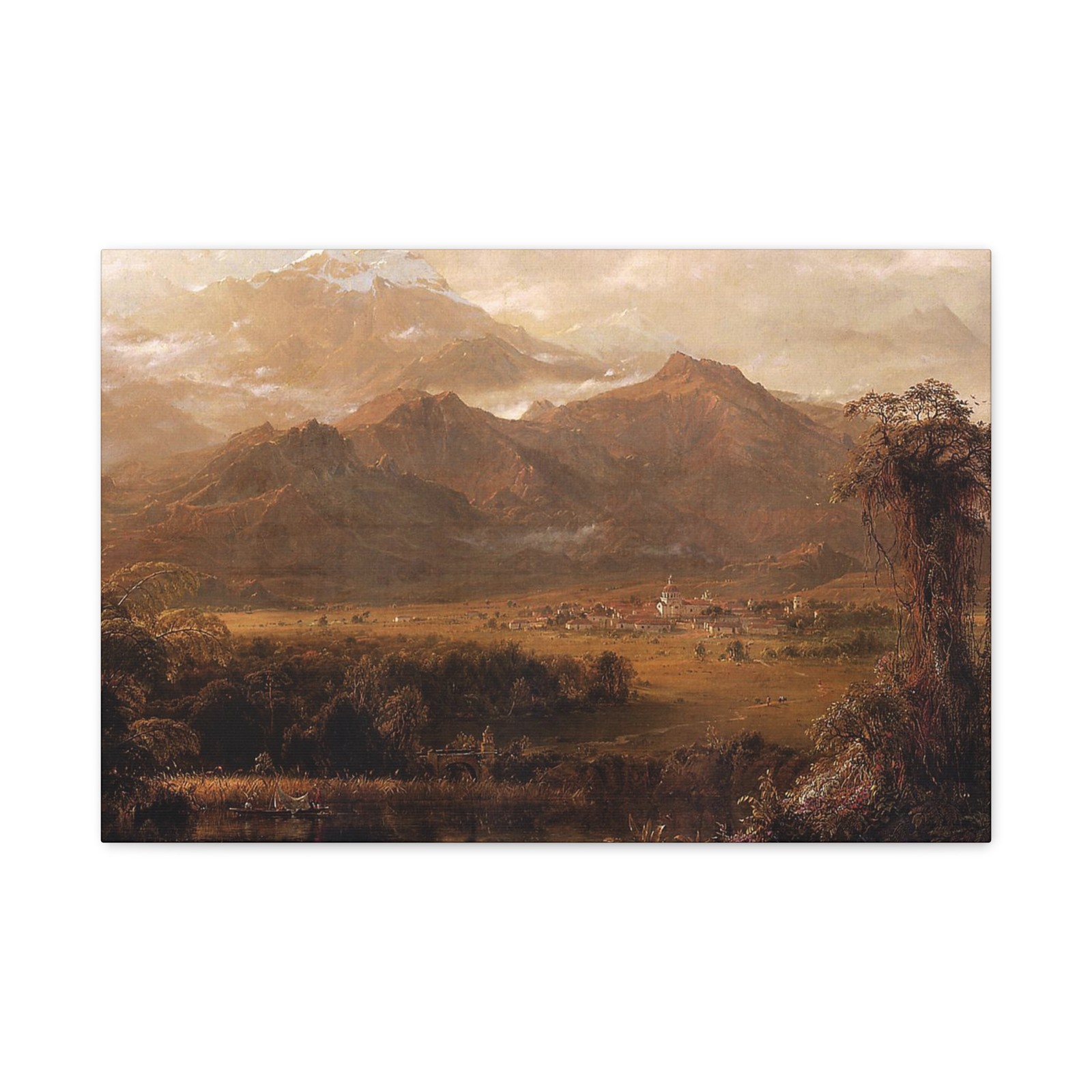 Frederic Edwin Church (1826-1900) Mountains of Ecuador 1855 - Canvas Wall Art