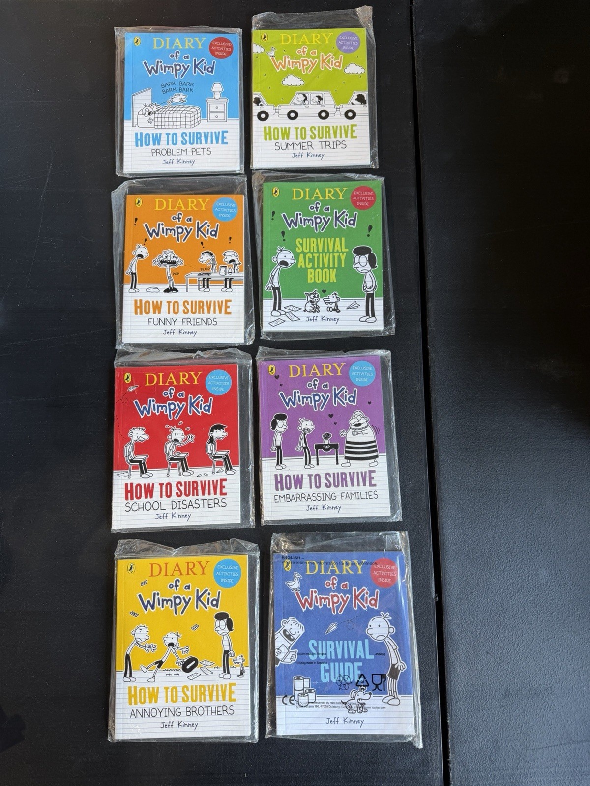 2016 UK McDonalds Diary of a Wimpy Kid Happy Meal Complete Set 8 NEW SEALED RARE