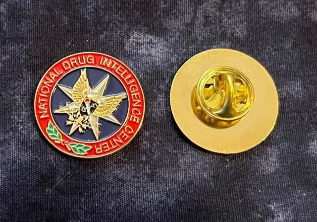 Rare NDIC National Drug Intelligence Center USDOJ lapel pin 