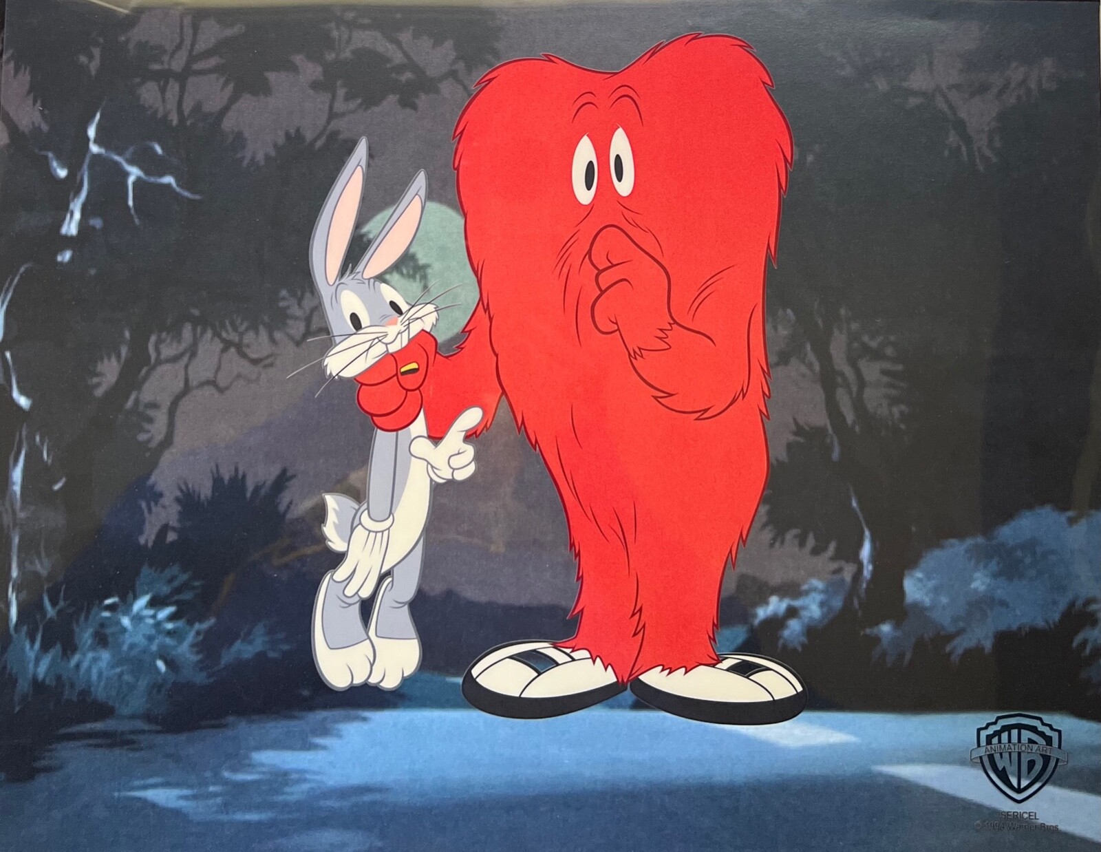 BUGS BUNNY & GOSSAMER Sericel Warner Bros Animation Art Cel 11\